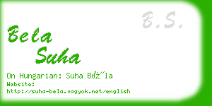 bela suha business card